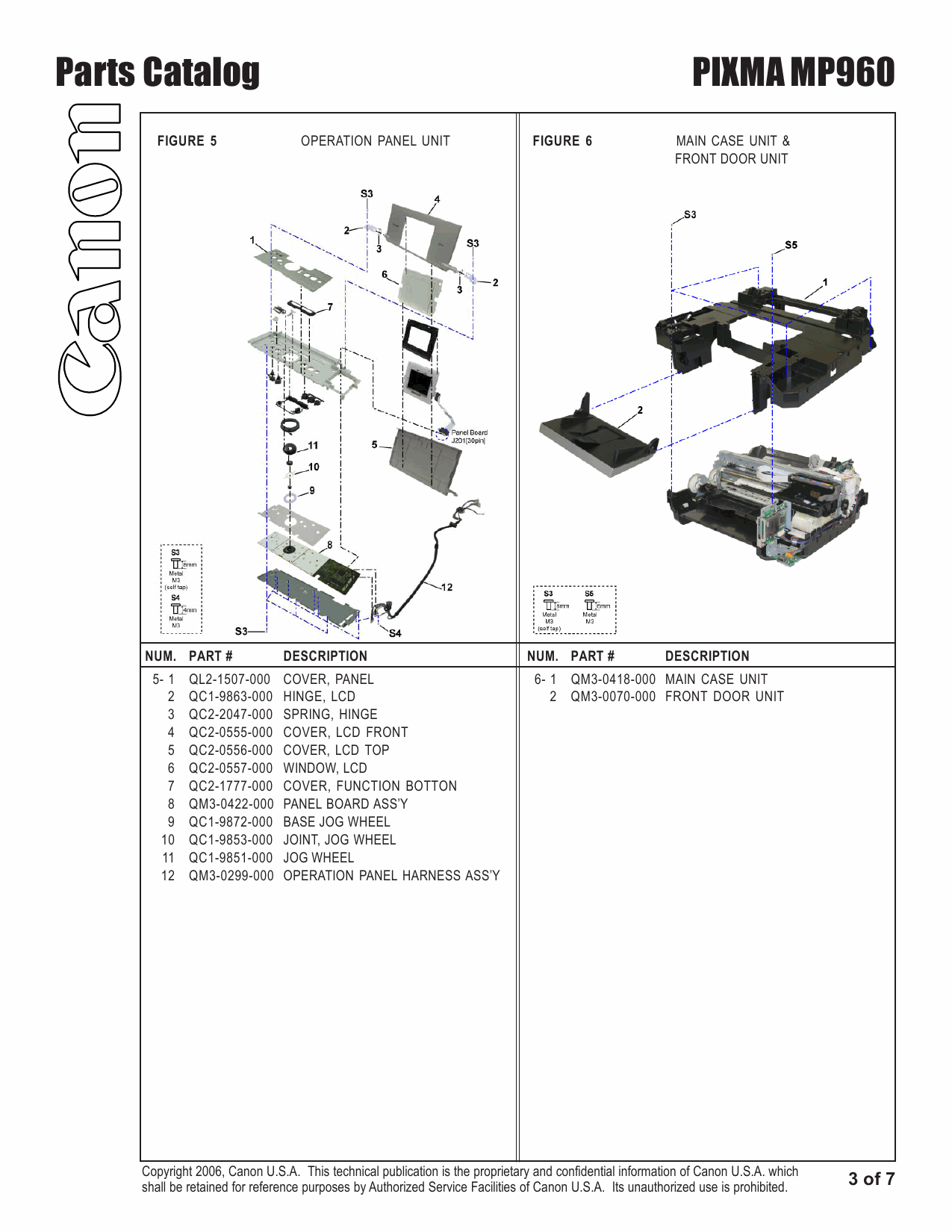 Canon PIXMA MP960 Parts Catalog-4